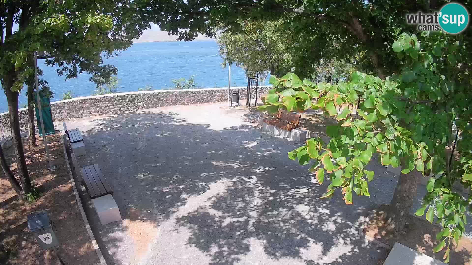 Senj Live Webcam – Schriftstellerpark und Velebit-Kanal