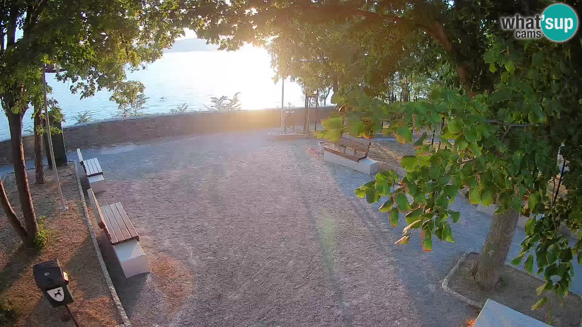 Senj Live Webcam – Schriftstellerpark und Velebit-Kanal