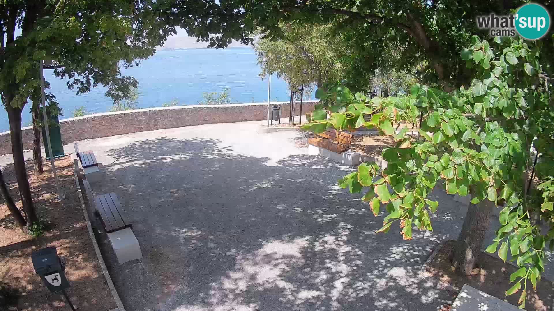 Senj Live Webcam – Schriftstellerpark und Velebit-Kanal