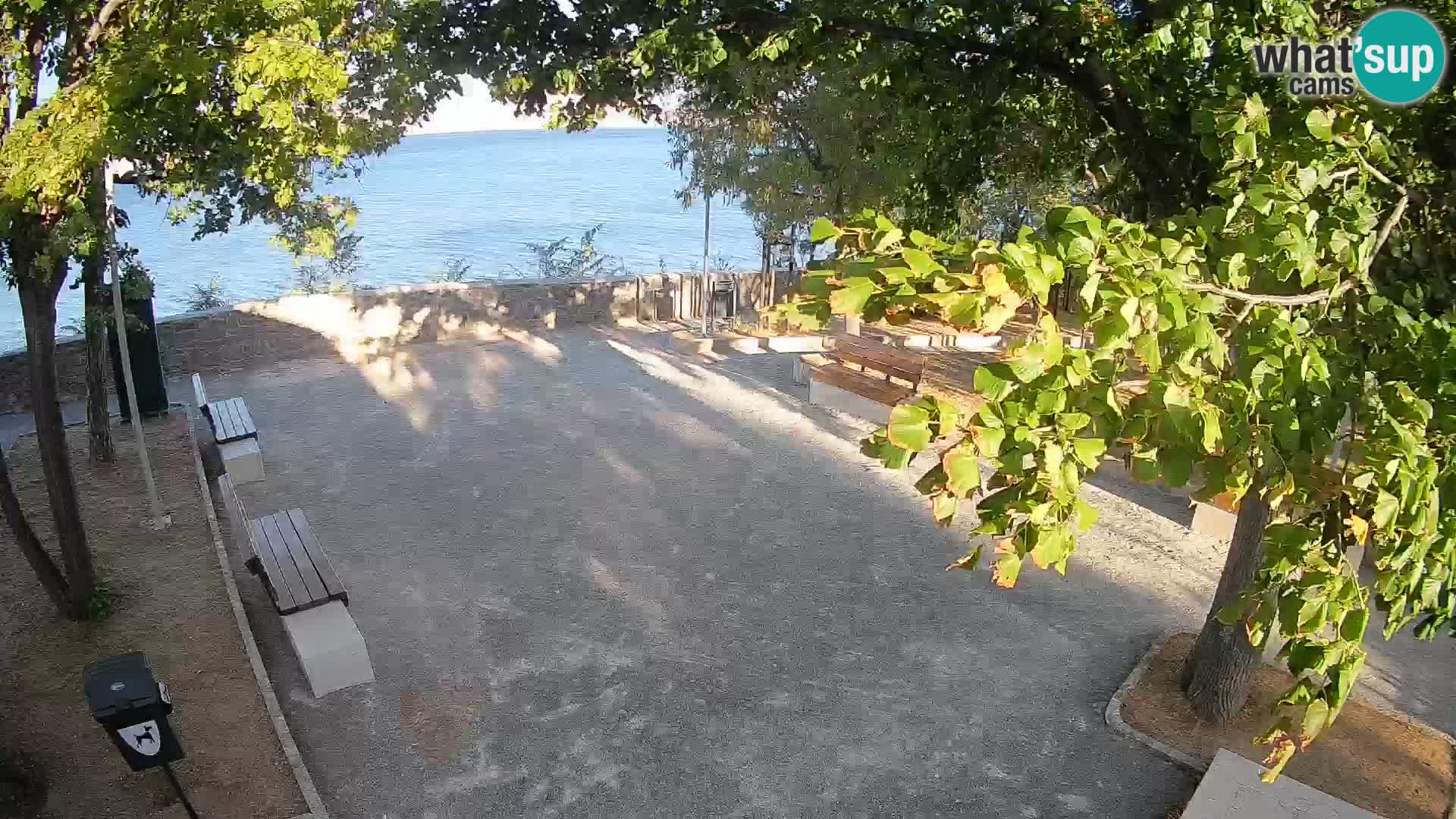 Senj Live Webcam – Schriftstellerpark und Velebit-Kanal