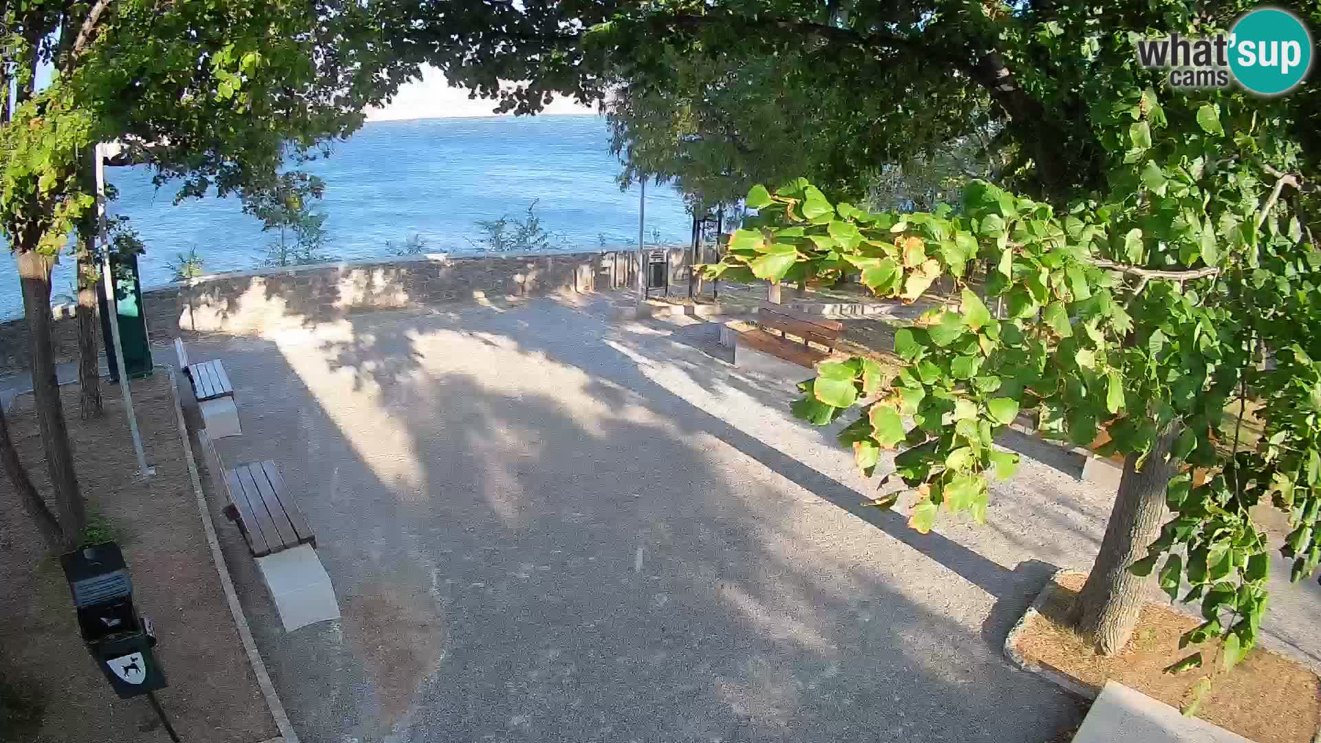 Senj Live Webcam – Schriftstellerpark und Velebit-Kanal