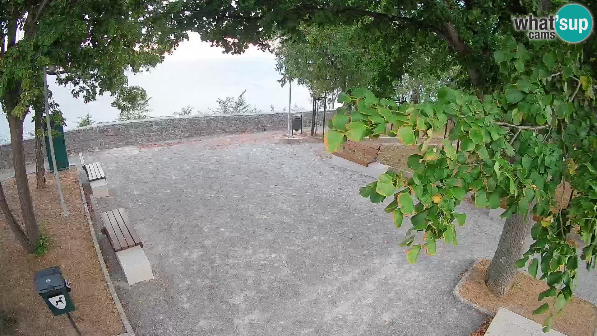 Senj Live Cam – Writers’ Park and the Velebit Channel