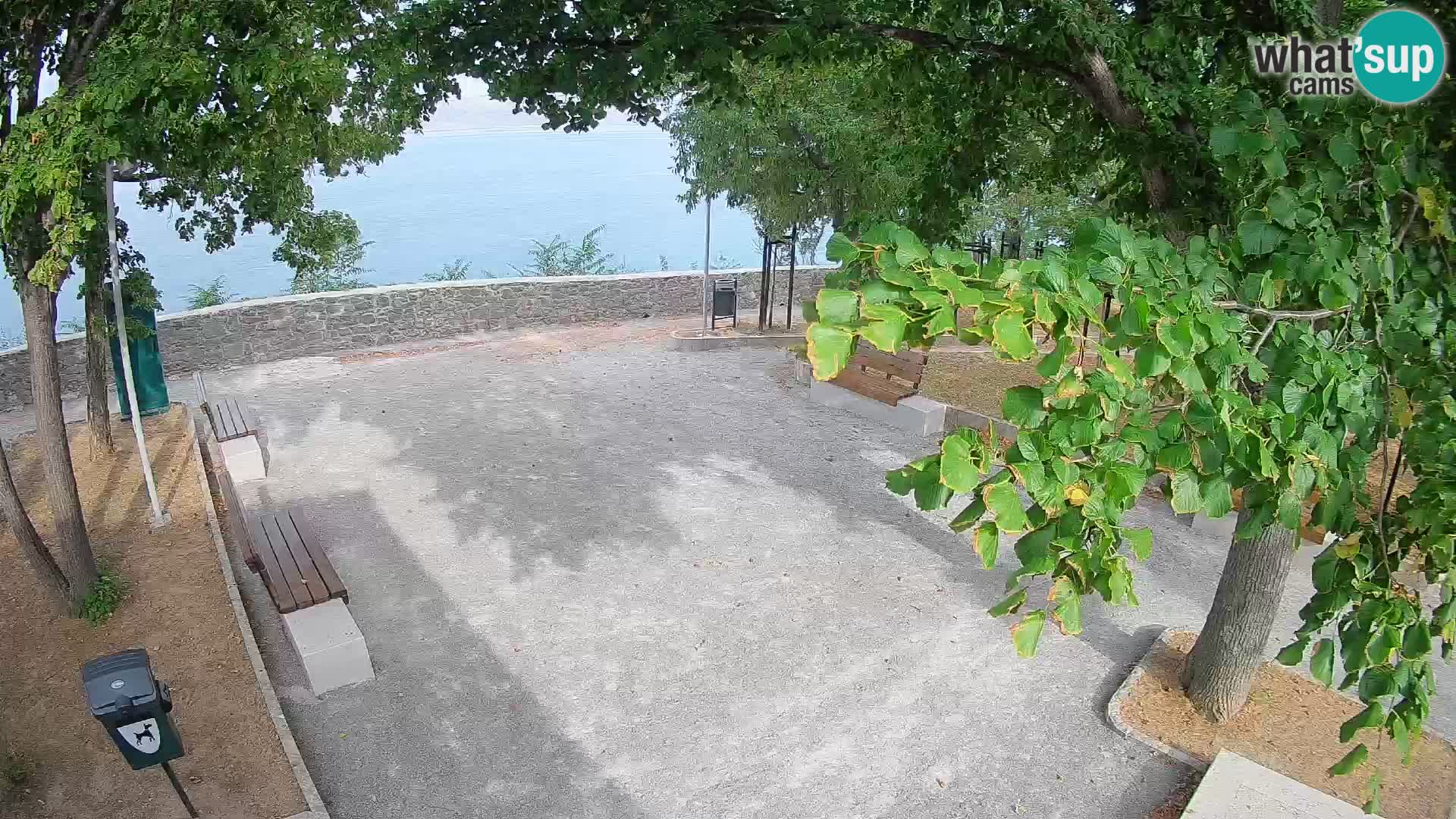 Senj Live Webcam – Schriftstellerpark und Velebit-Kanal