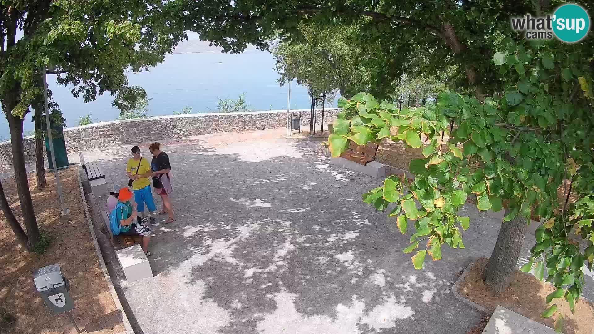 Senj Live Webcam – Schriftstellerpark und Velebit-Kanal