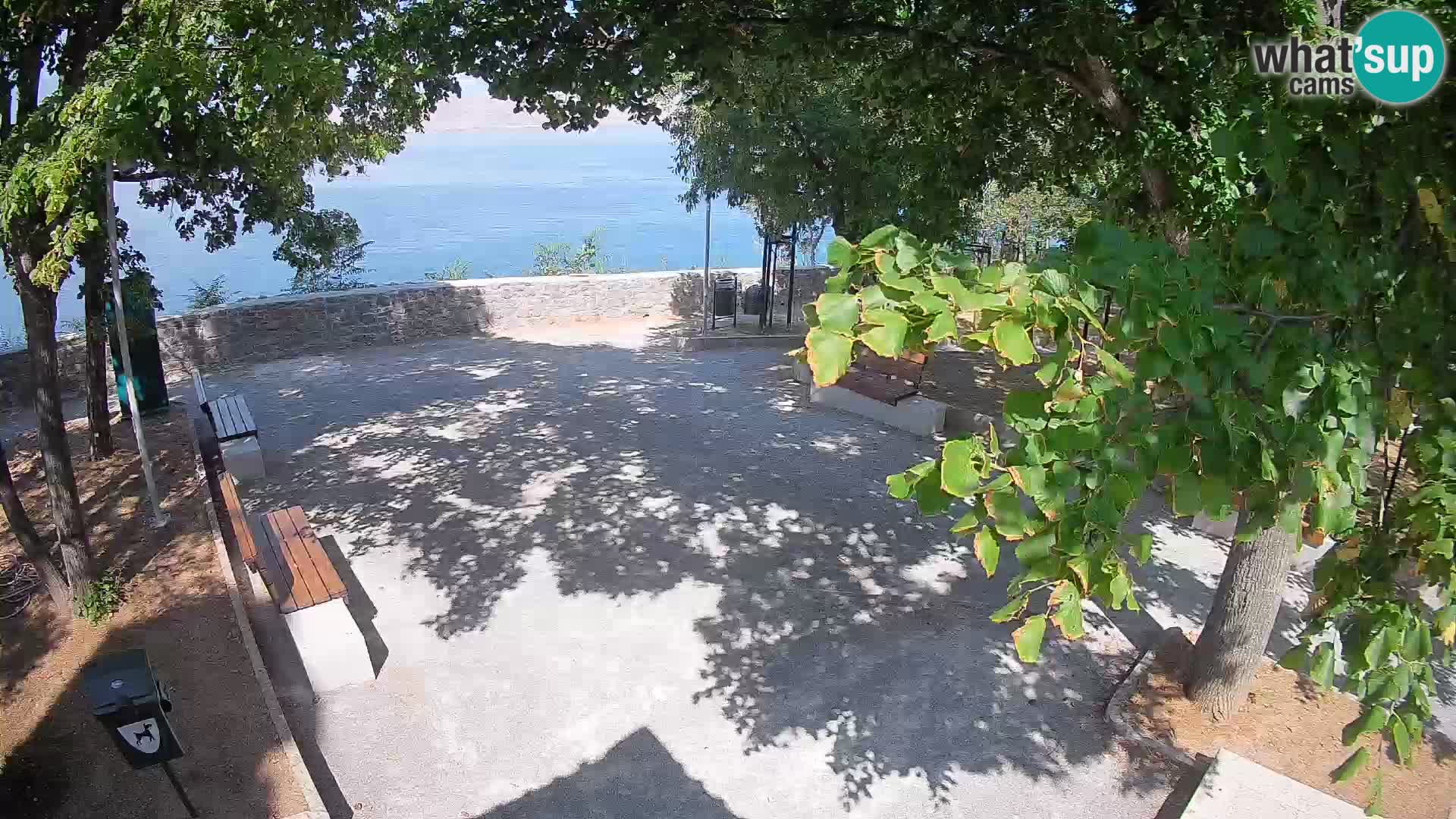 Senj Live Cam – Writers’ Park and the Velebit Channel
