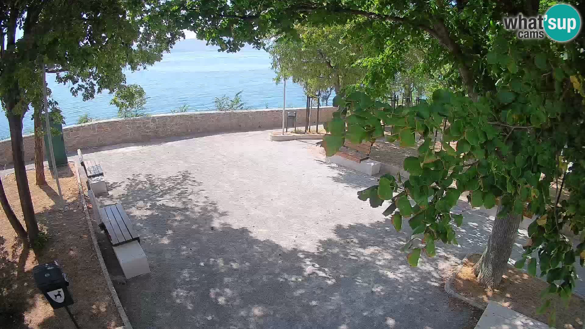 Senj Live Cam – Writers’ Park and the Velebit Channel