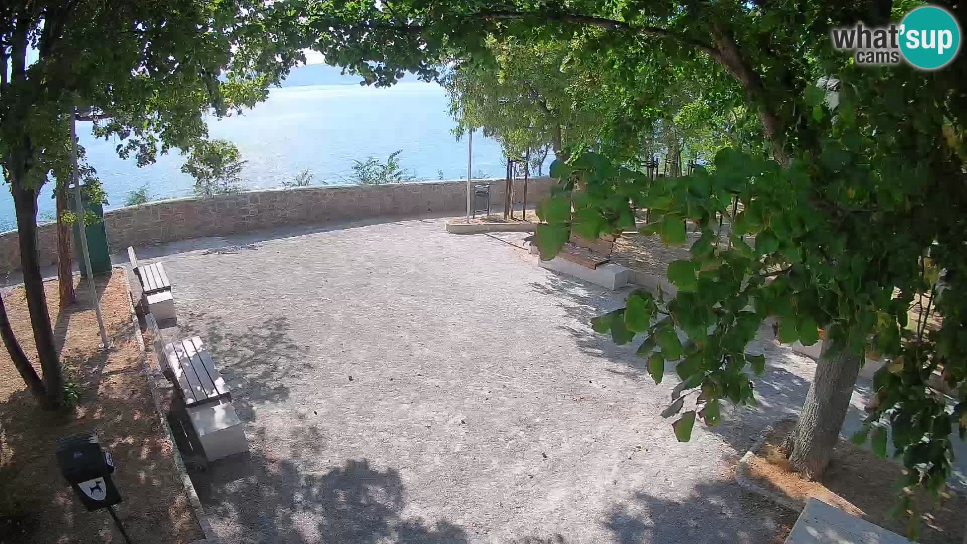 Senj Live Cam – Writers’ Park and the Velebit Channel