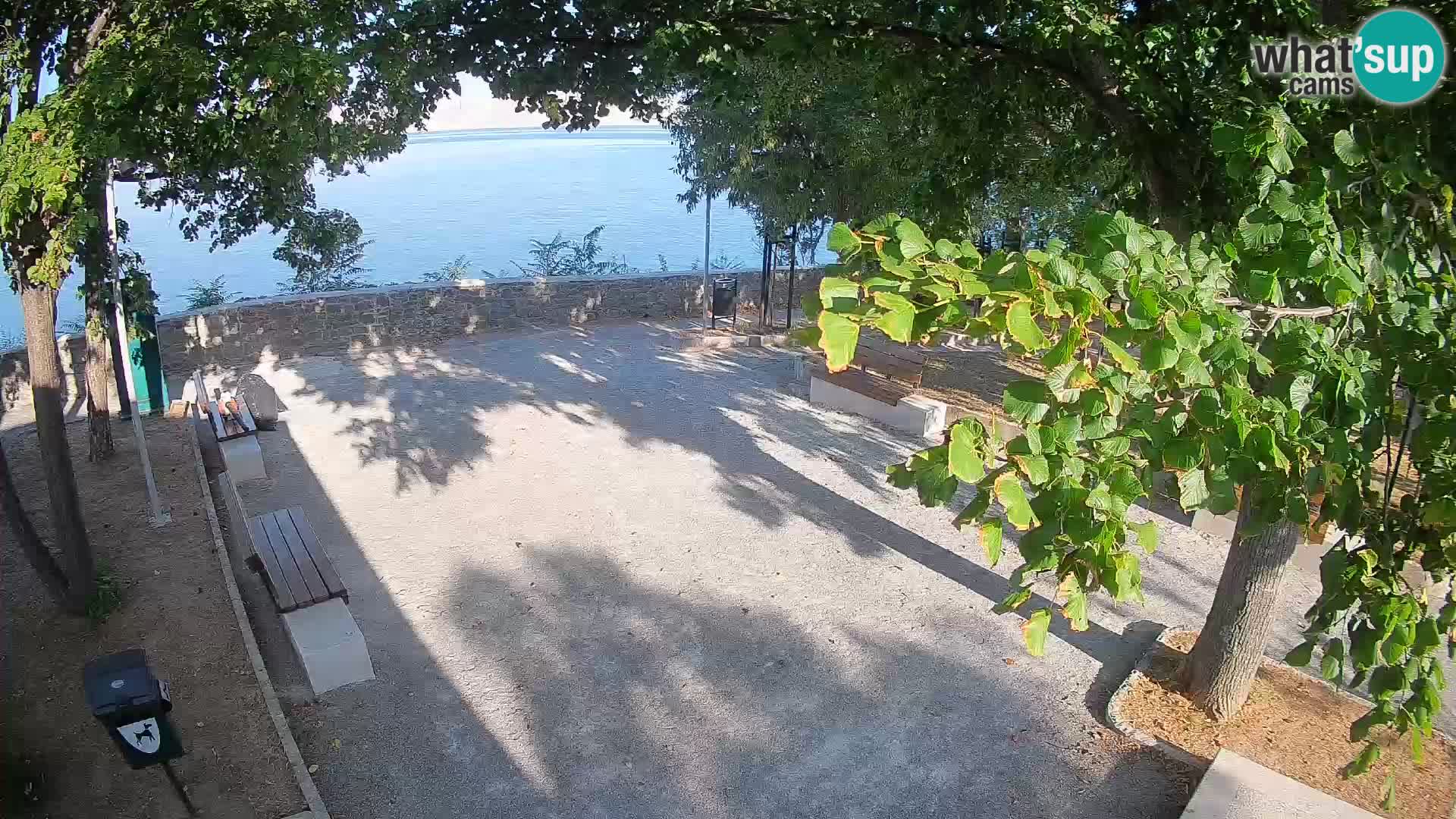Senj Live Cam – Writers’ Park and the Velebit Channel