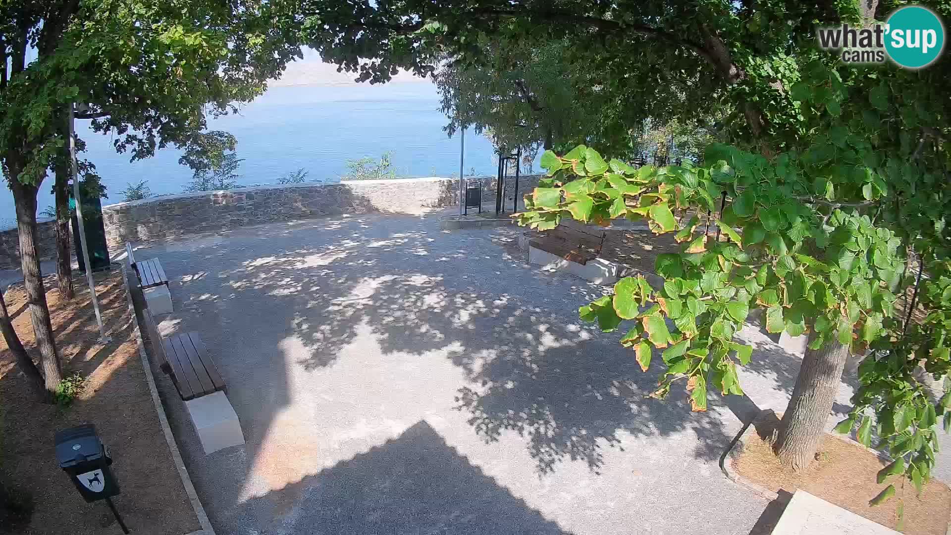 Senj Live Cam – Writers’ Park and the Velebit Channel