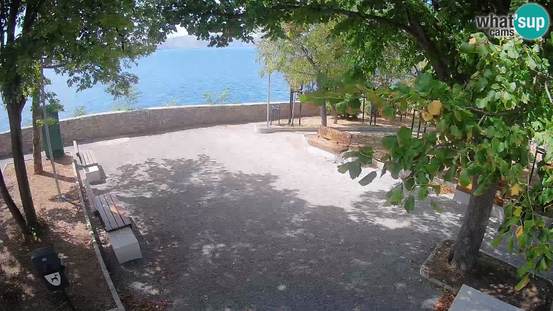 Senj Live Webcam – Schriftstellerpark und Velebit-Kanal