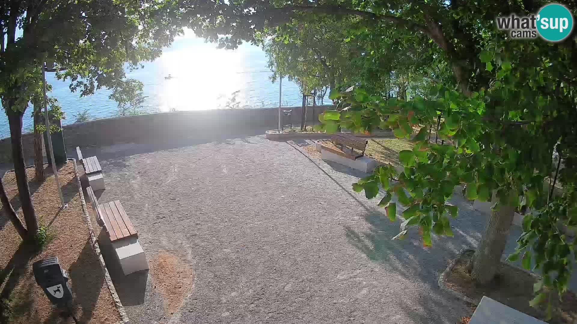 Senj Live Cam – Writers’ Park and the Velebit Channel