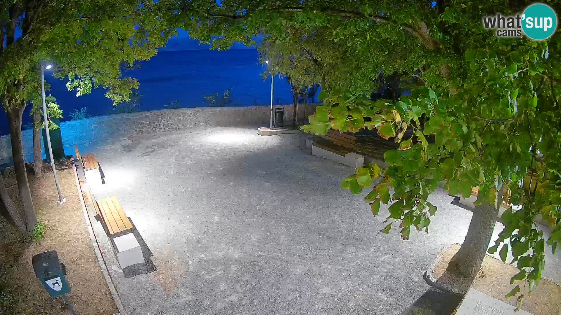 Senj Live Cam – Writers’ Park and the Velebit Channel