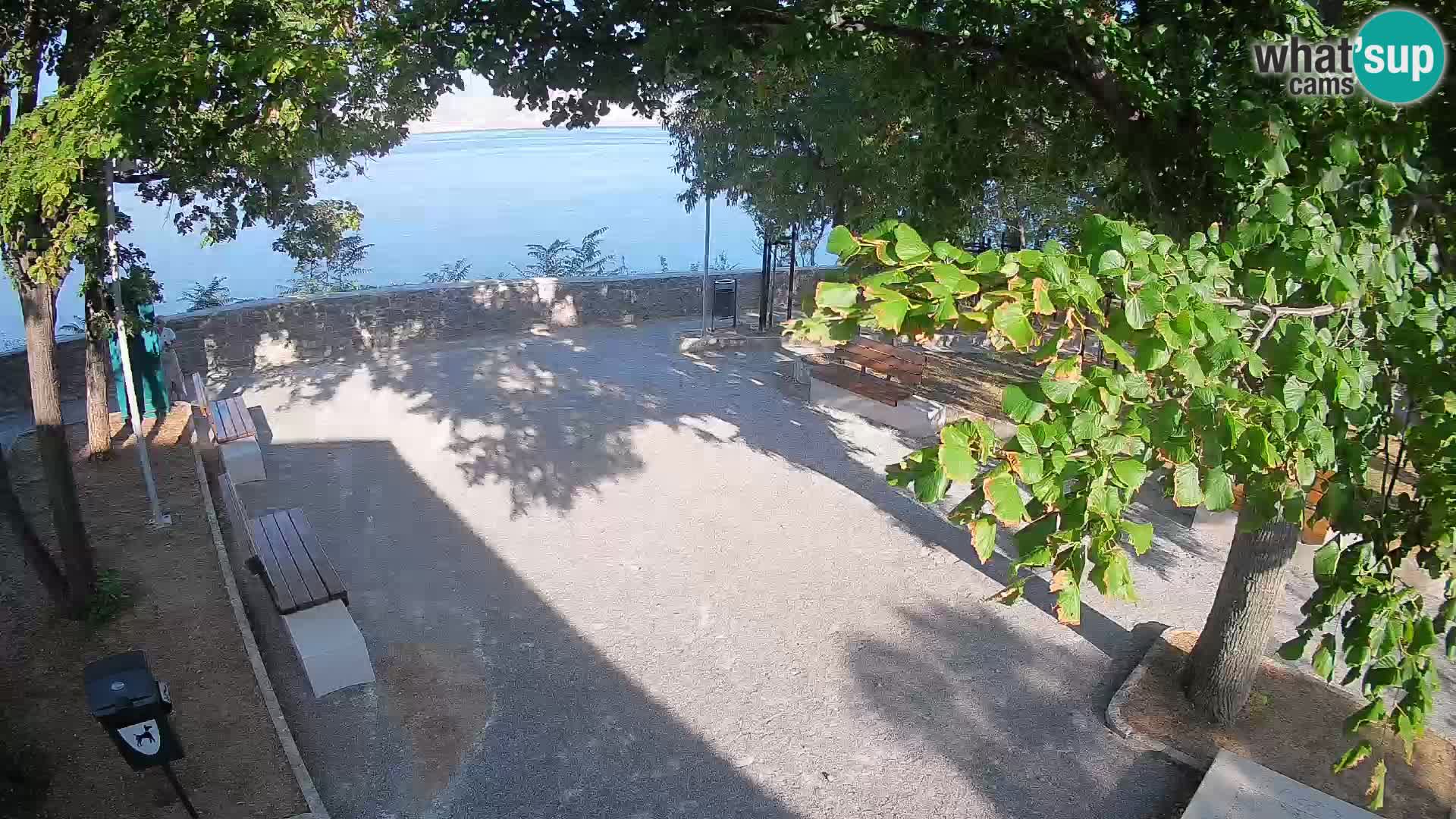 Senj Live Webcam – Schriftstellerpark und Velebit-Kanal