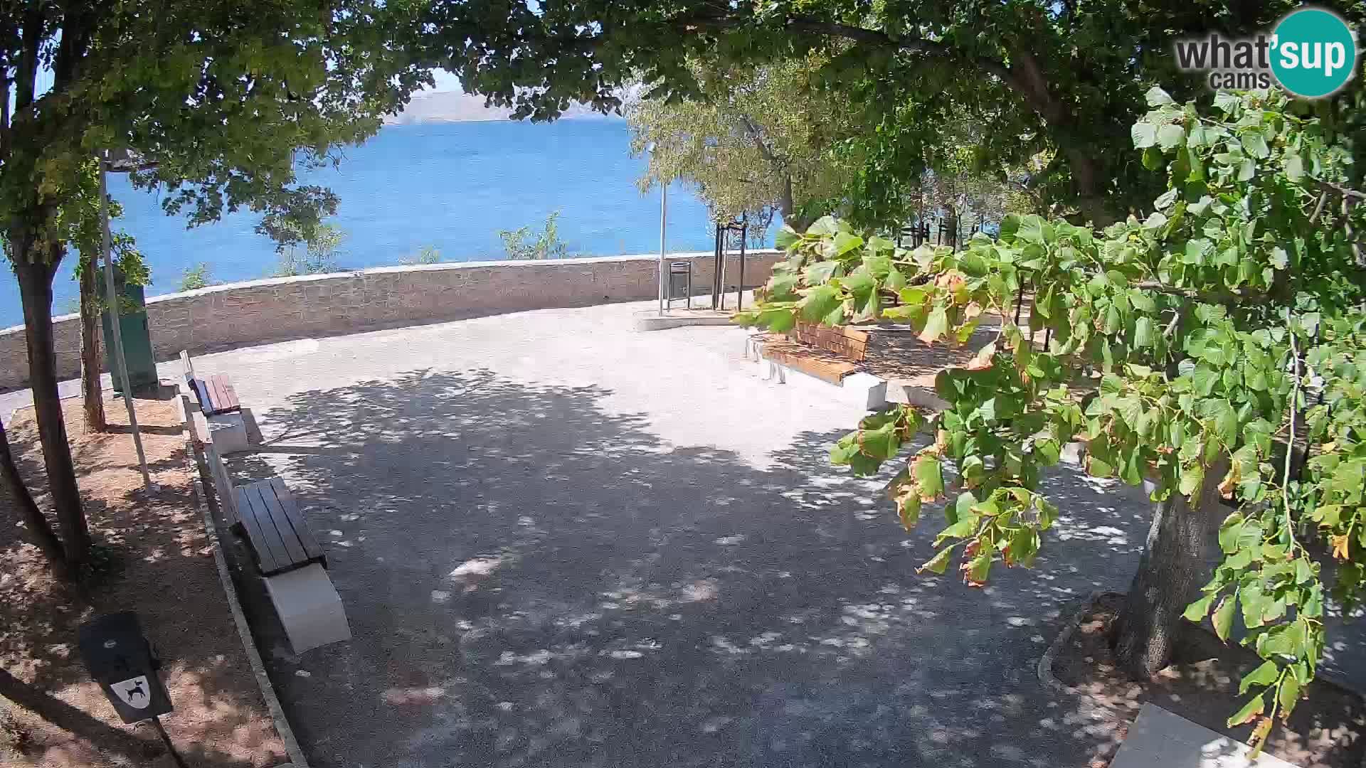 Senj Live Webcam – Schriftstellerpark und Velebit-Kanal