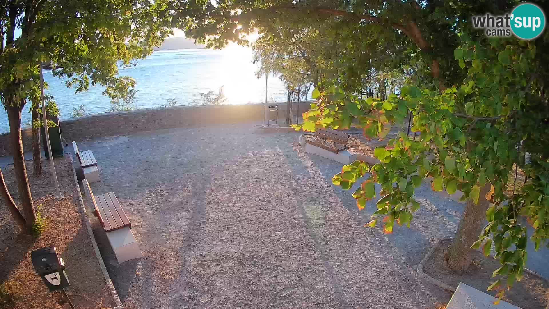 Senj Live Cam – Writers’ Park and the Velebit Channel
