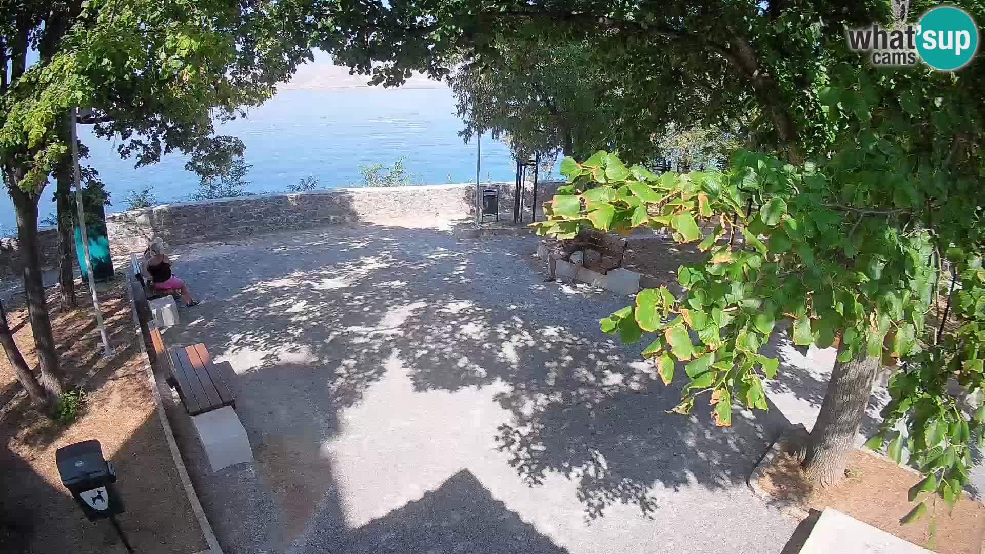Senj Live Webcam – Schriftstellerpark und Velebit-Kanal