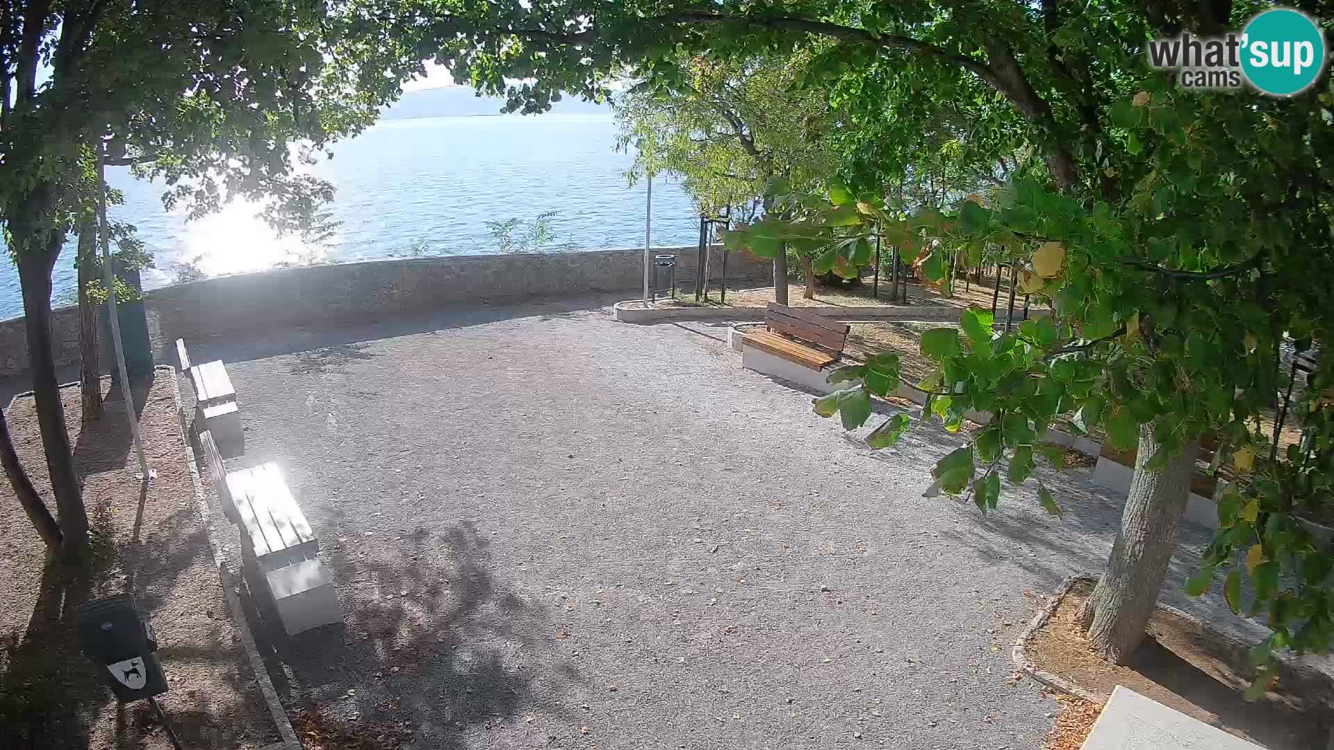 Senj Live Cam – Writers’ Park and the Velebit Channel