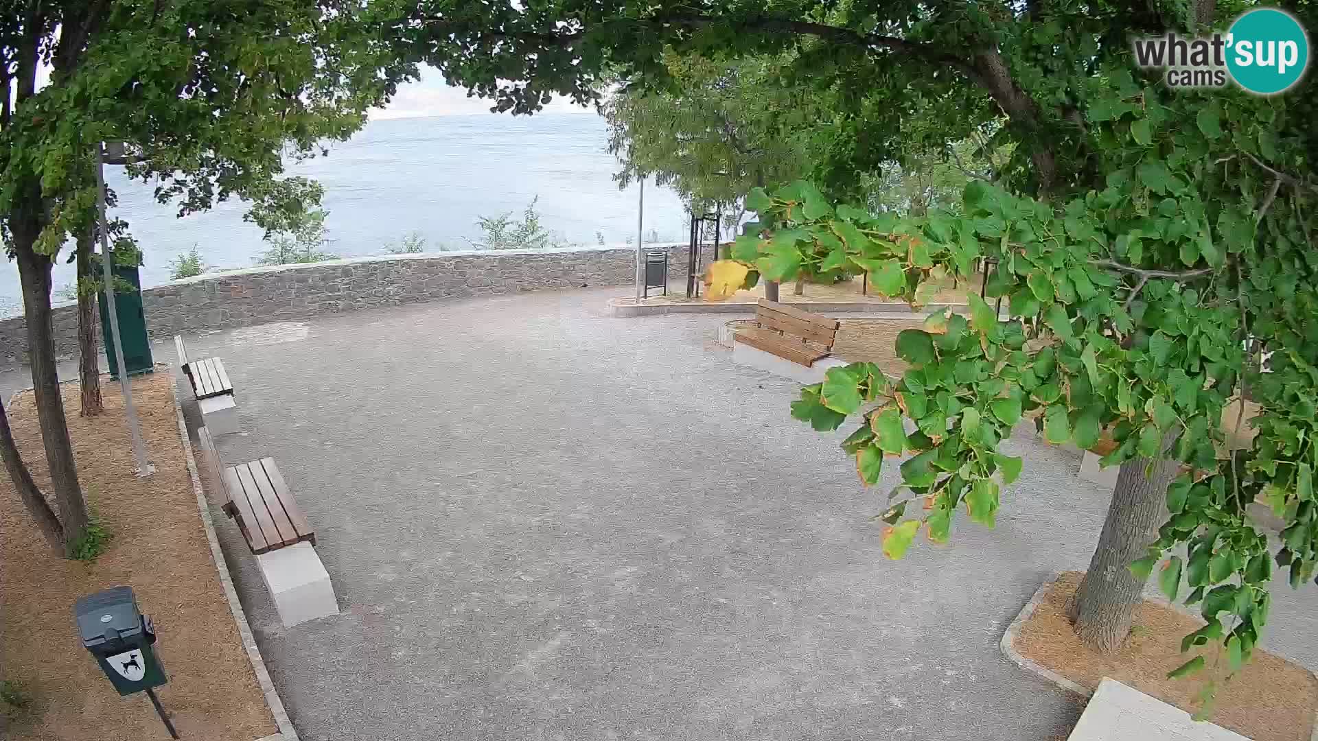 Senj Live Webcam – Schriftstellerpark und Velebit-Kanal