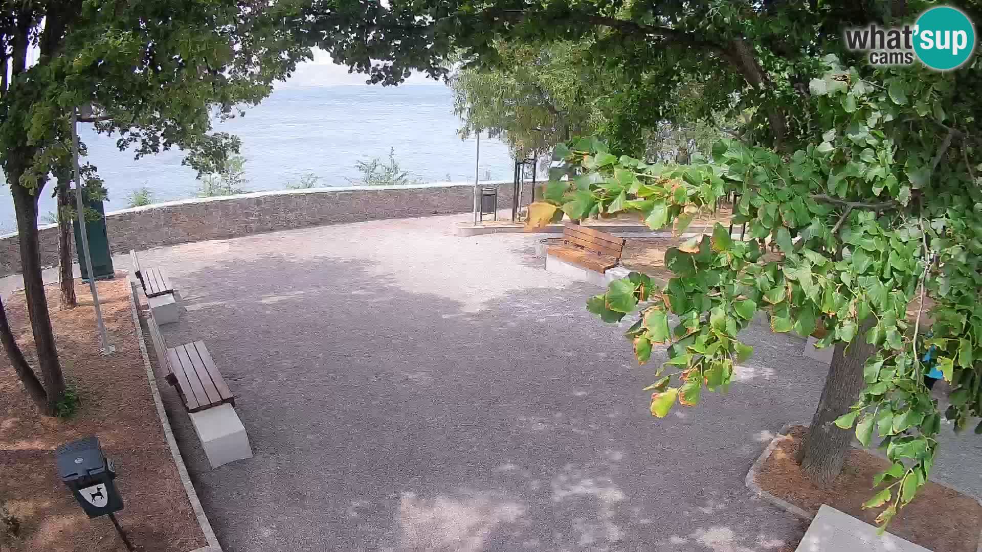 Senj Live Webcam – Schriftstellerpark und Velebit-Kanal