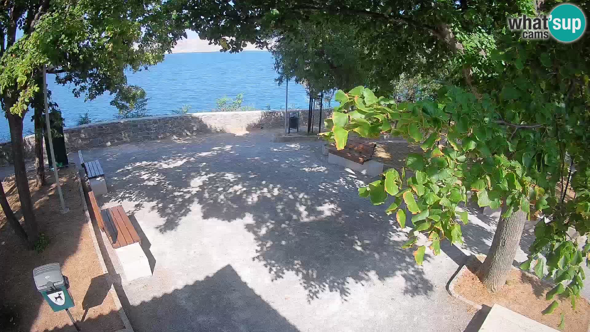 Senj Live Cam – Writers’ Park and the Velebit Channel