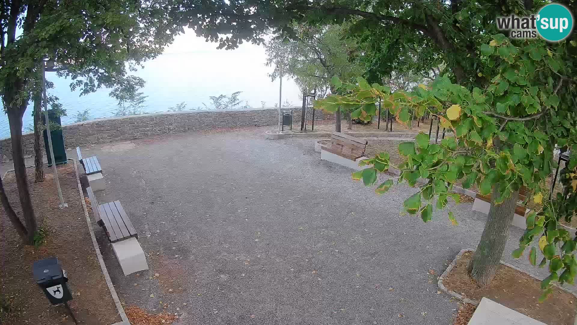 Senj Live Webcam – Schriftstellerpark und Velebit-Kanal