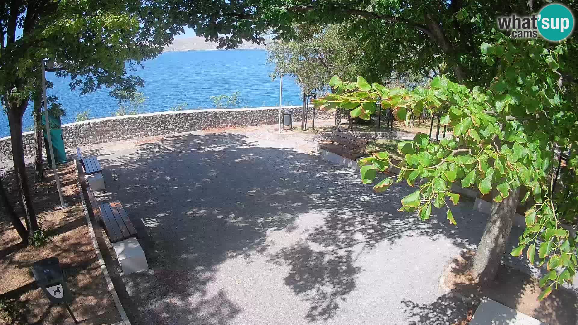 Senj Live Webcam – Schriftstellerpark und Velebit-Kanal