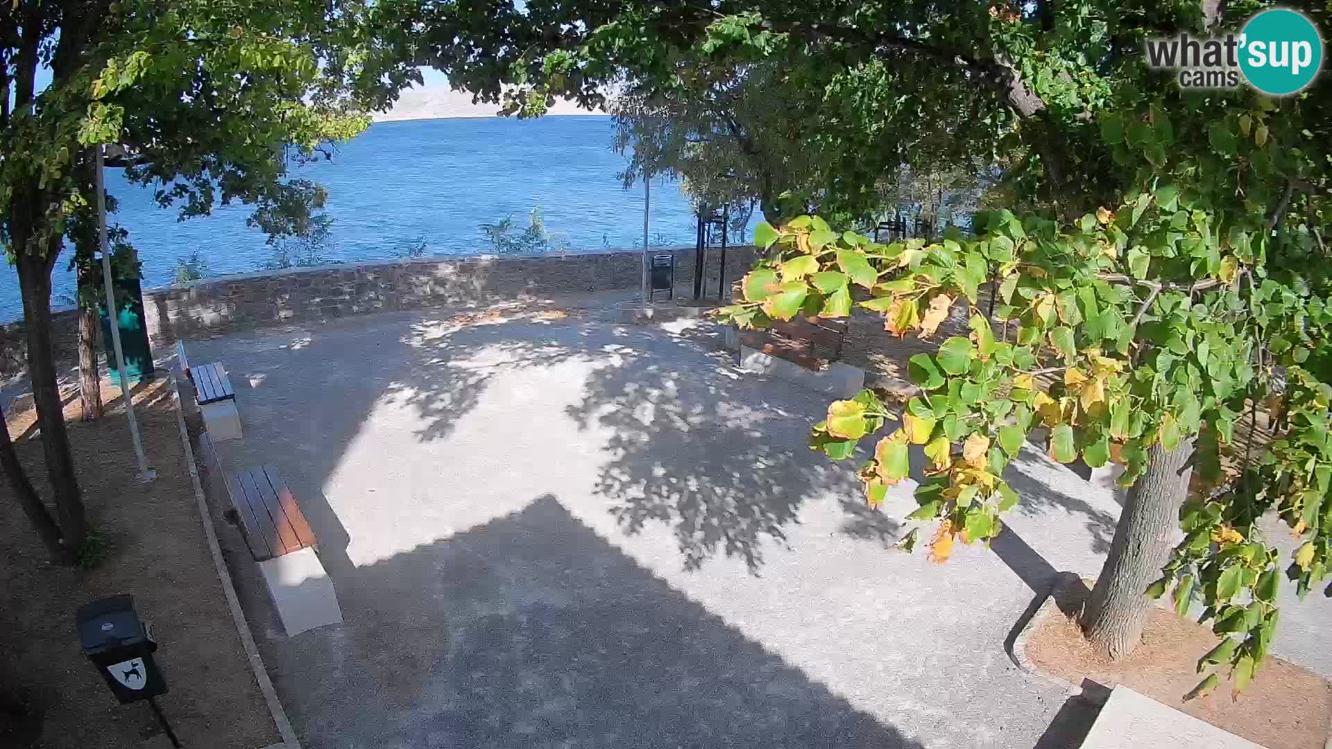 Senj Live Cam – Writers’ Park and the Velebit Channel