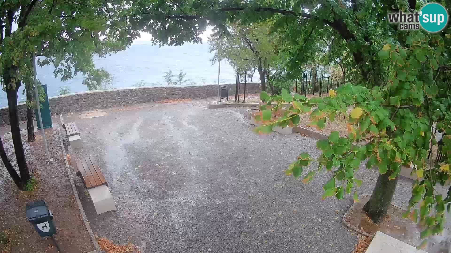 Senj Live Webcam – Schriftstellerpark und Velebit-Kanal