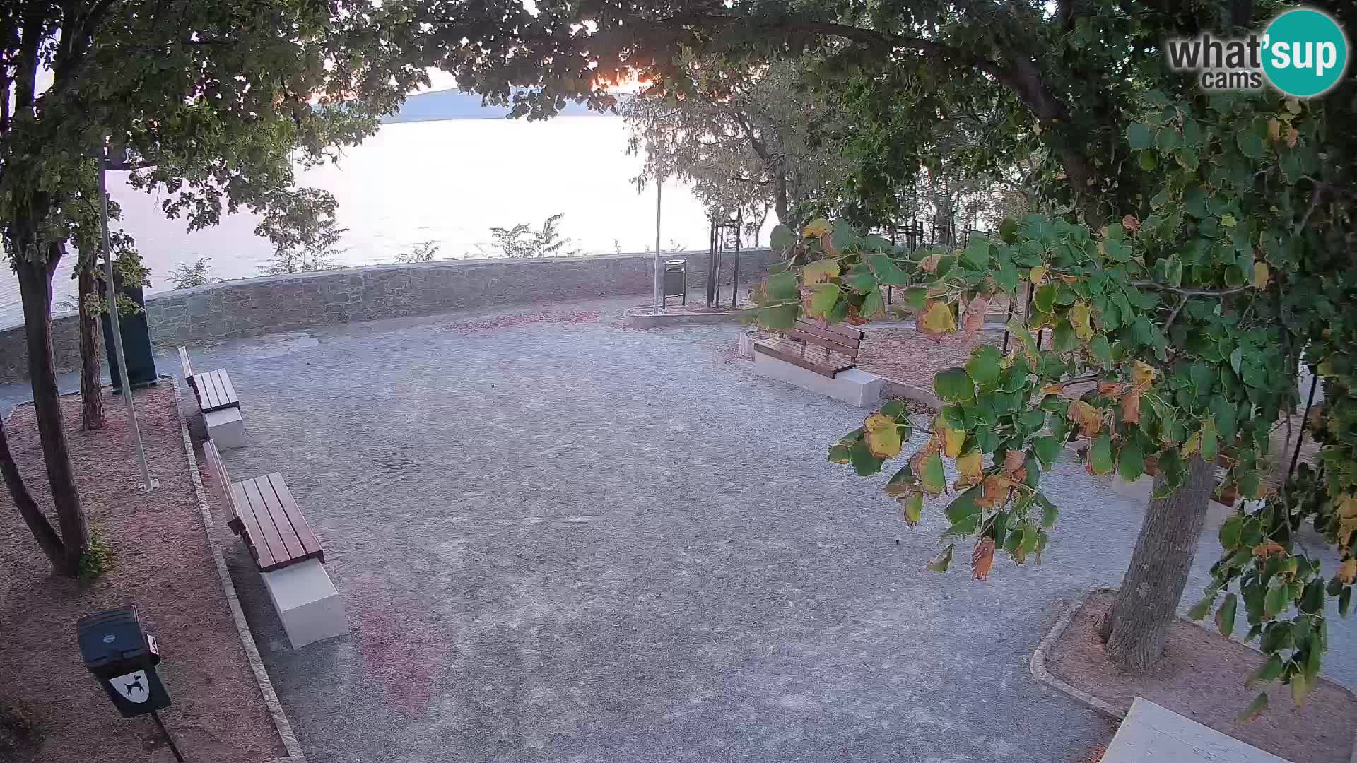 Senj Live Webcam – Schriftstellerpark und Velebit-Kanal