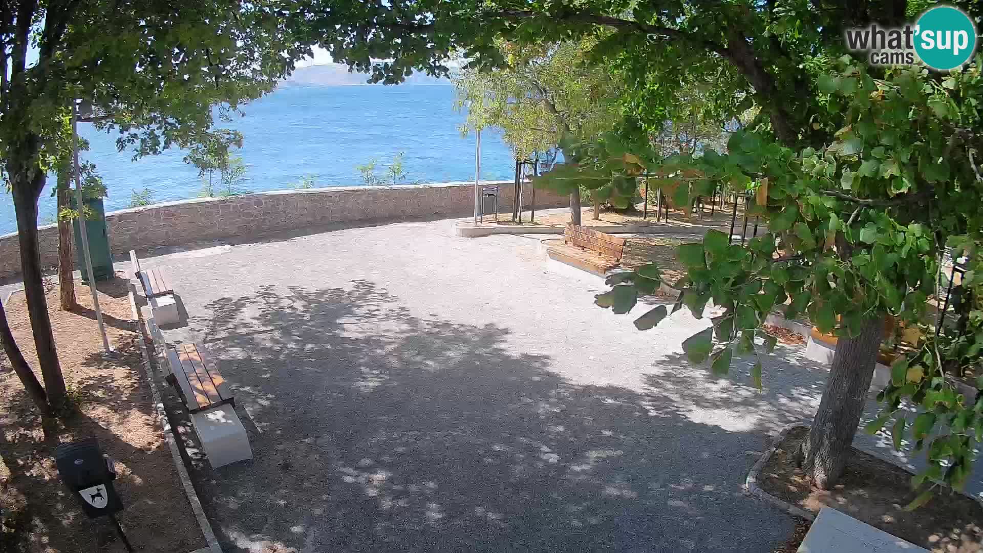 Senj Live Cam – Writers’ Park and the Velebit Channel