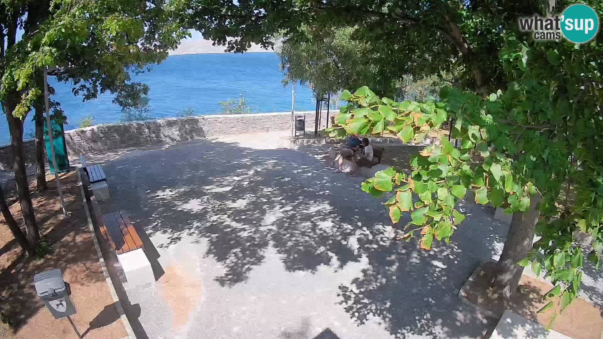 Webcam Senj en direct – Parc des Écrivains et canal du Velebit