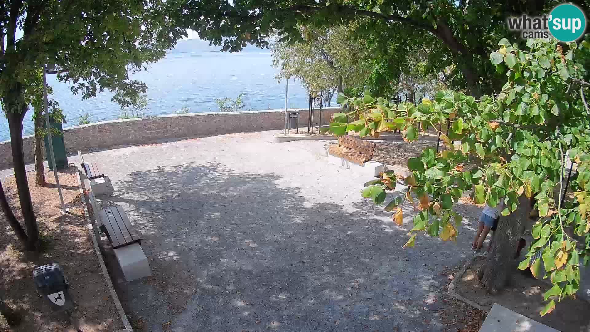 Webcam Senj en direct – Parc des Écrivains et canal du Velebit