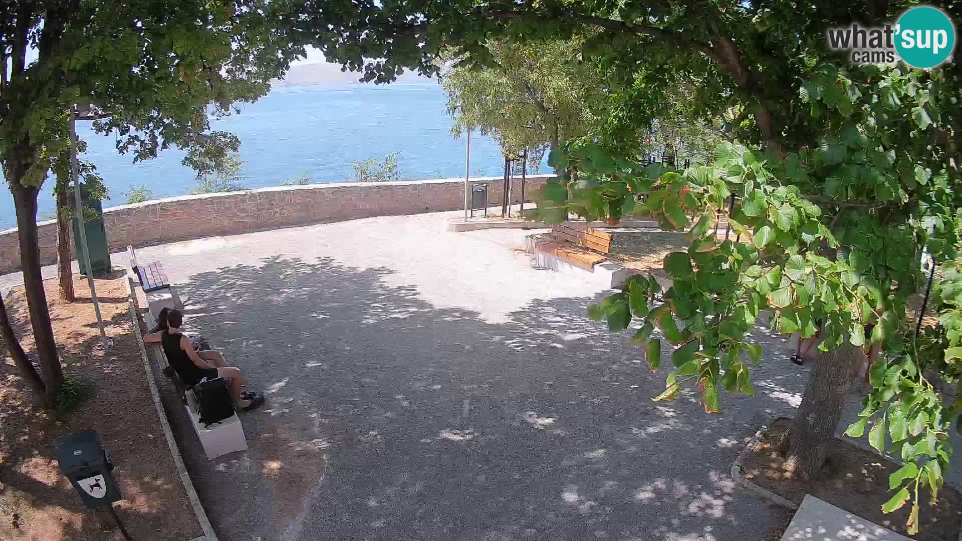 Senj Live Webcam – Schriftstellerpark und Velebit-Kanal