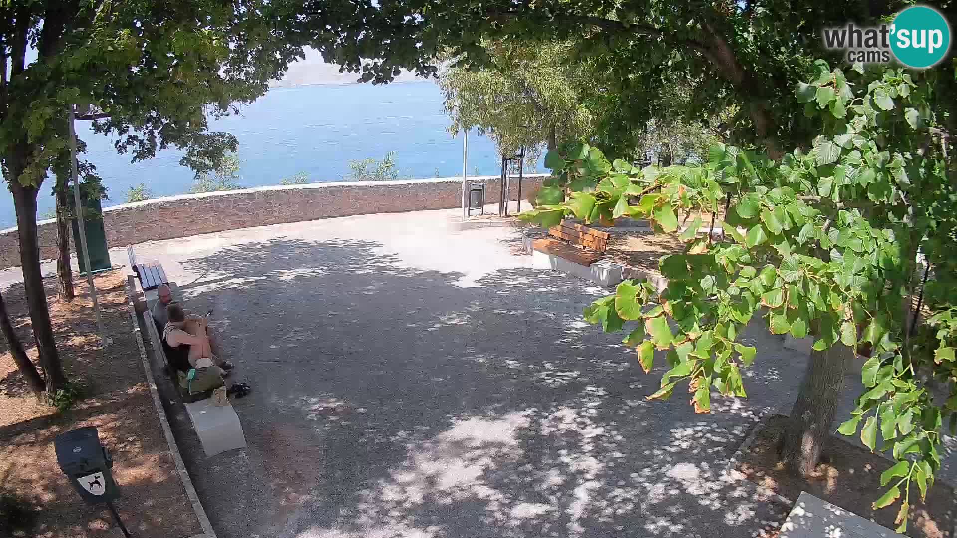 Senj Live Webcam – Schriftstellerpark und Velebit-Kanal