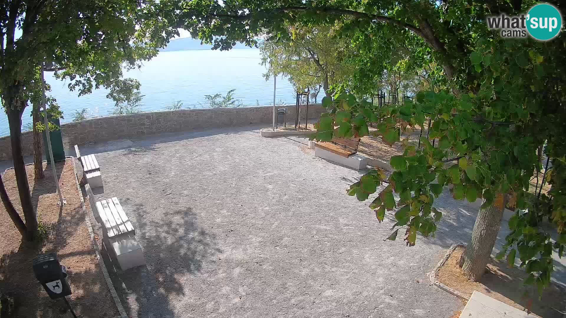 Senj Live Webcam – Schriftstellerpark und Velebit-Kanal