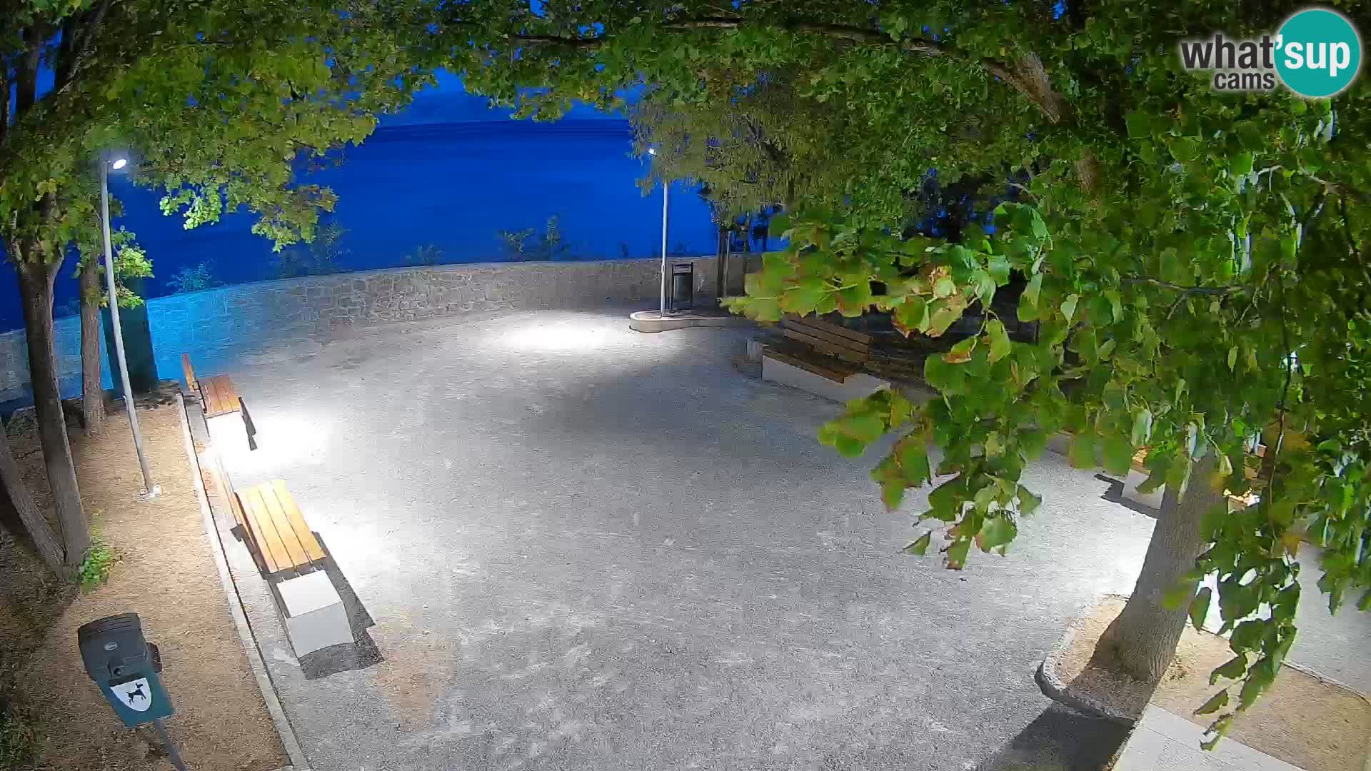 Senj Live Cam – Writers’ Park and the Velebit Channel