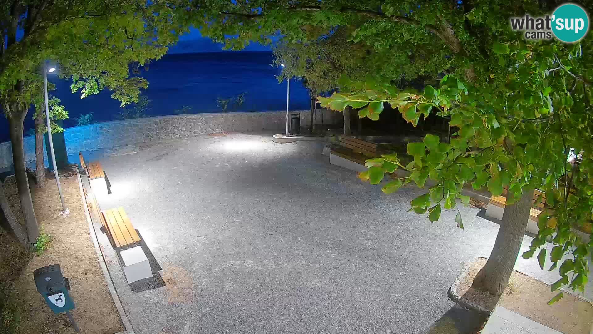 Senj Live Cam – Writers’ Park and the Velebit Channel