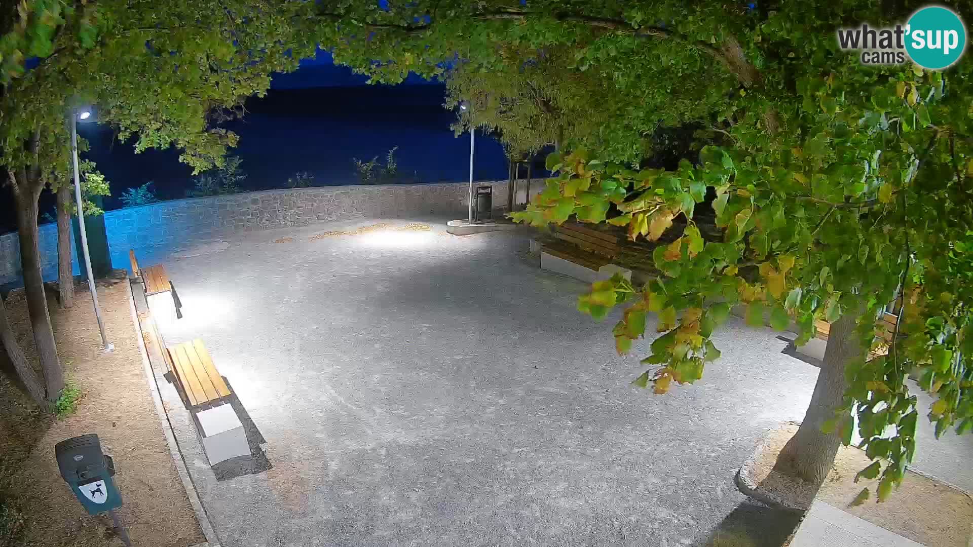 Senj Live Webcam – Schriftstellerpark und Velebit-Kanal