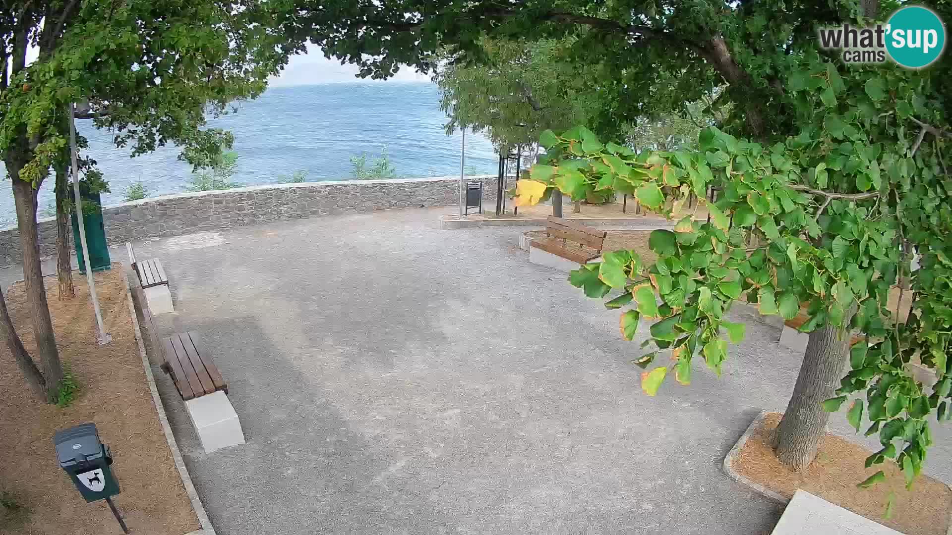 Senj Live Webcam – Schriftstellerpark und Velebit-Kanal