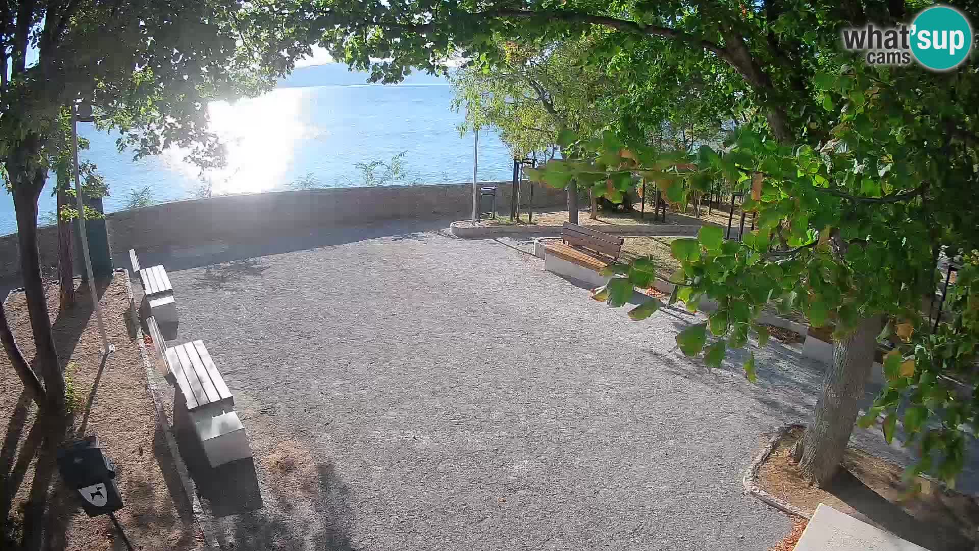 Senj Live Webcam – Schriftstellerpark und Velebit-Kanal