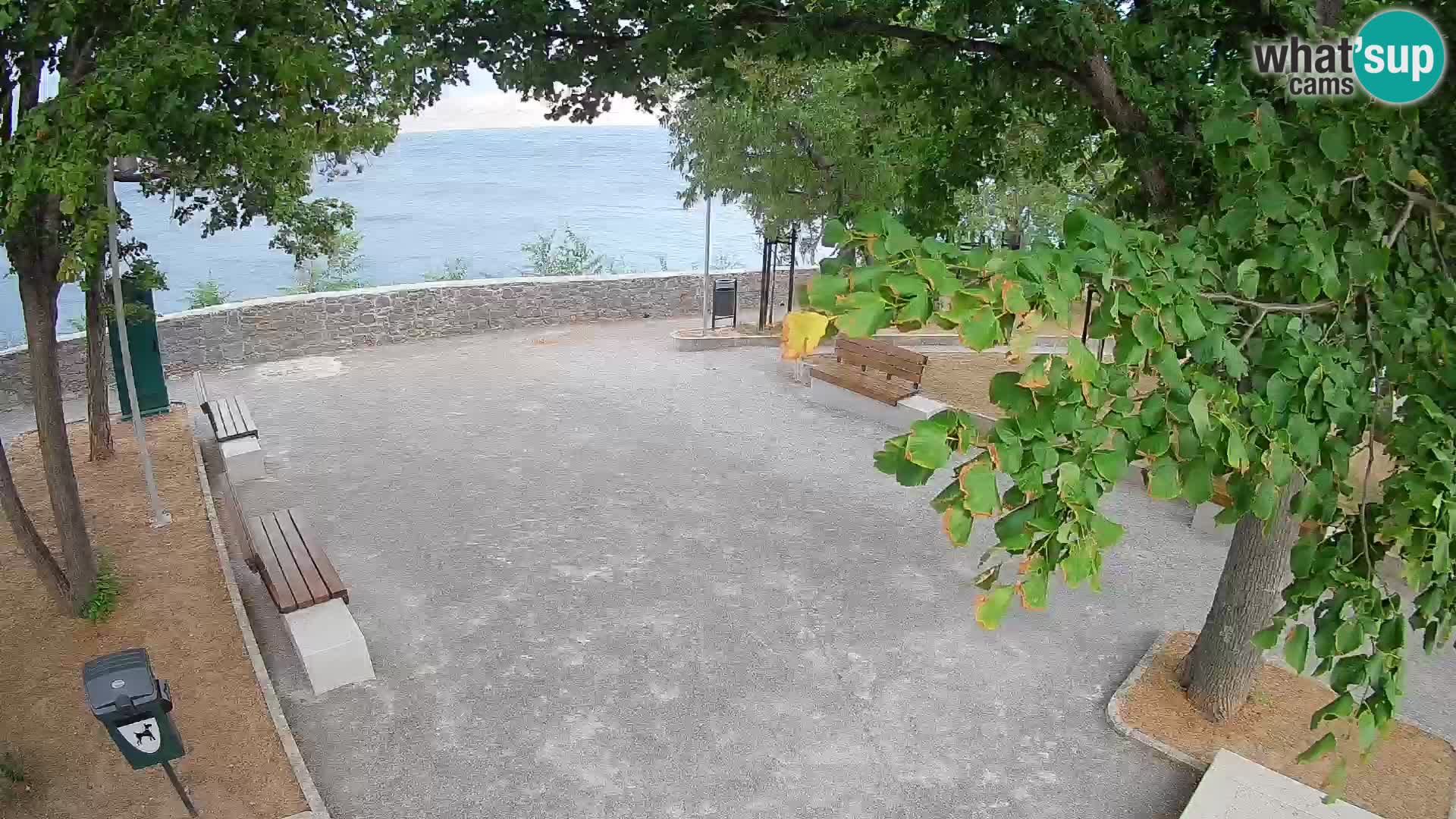 Senj Live Cam – Writers’ Park and the Velebit Channel