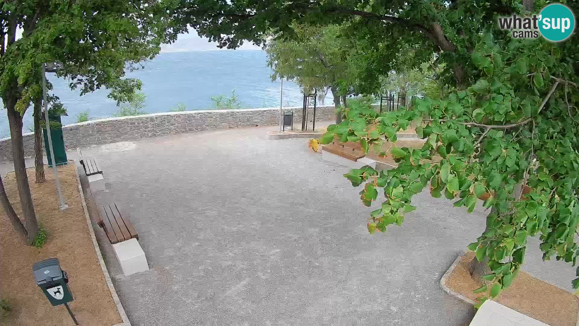 Senj Live Cam – Writers’ Park and the Velebit Channel
