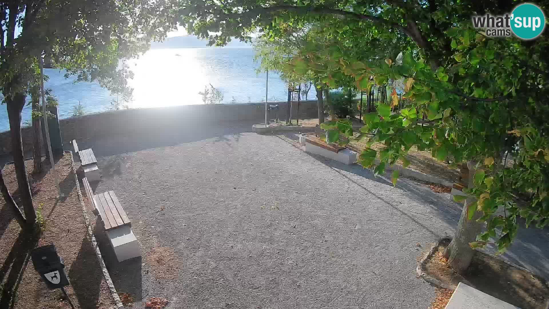 Senj Live Webcam – Schriftstellerpark und Velebit-Kanal