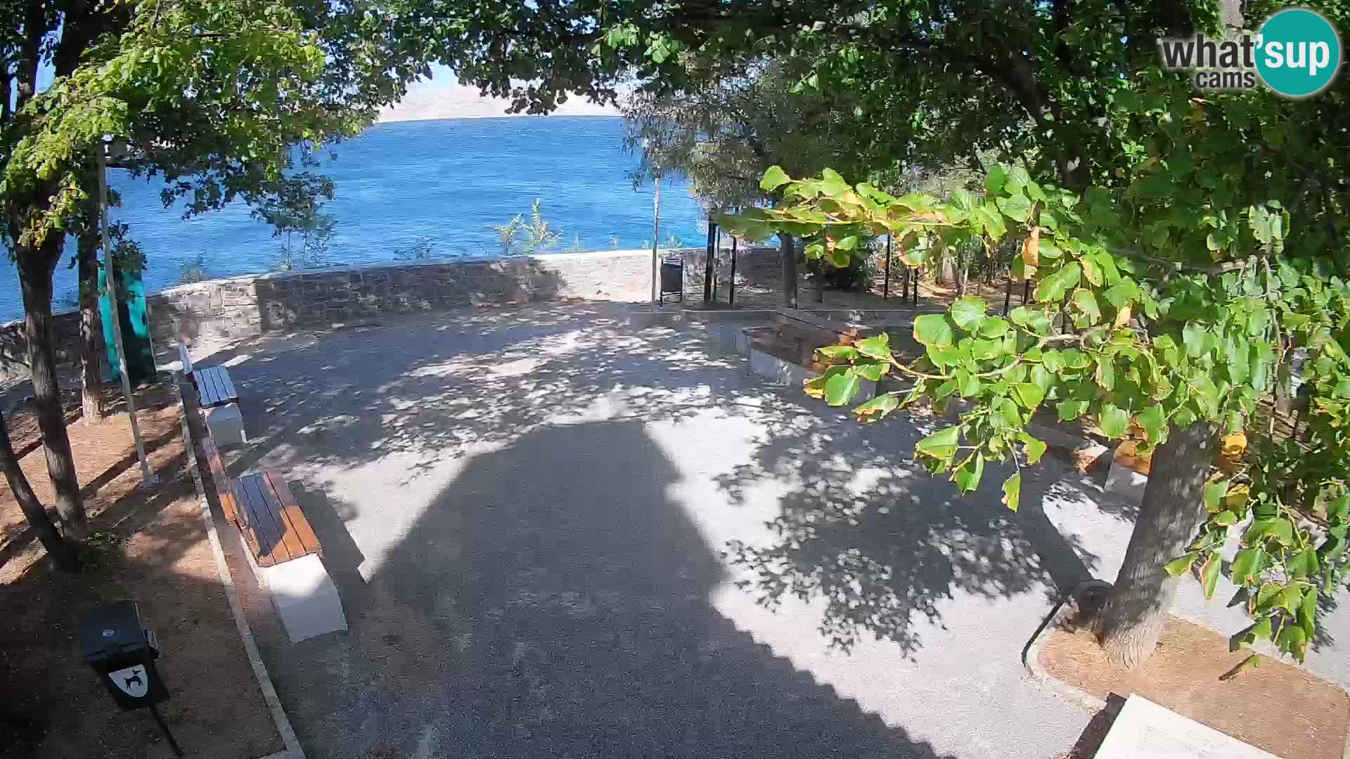 Senj Live Cam – Writers’ Park and the Velebit Channel