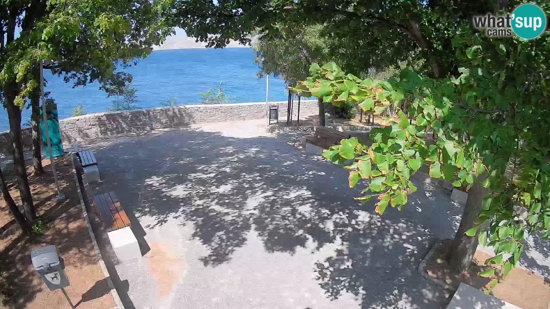Senj Live Webcam – Schriftstellerpark und Velebit-Kanal