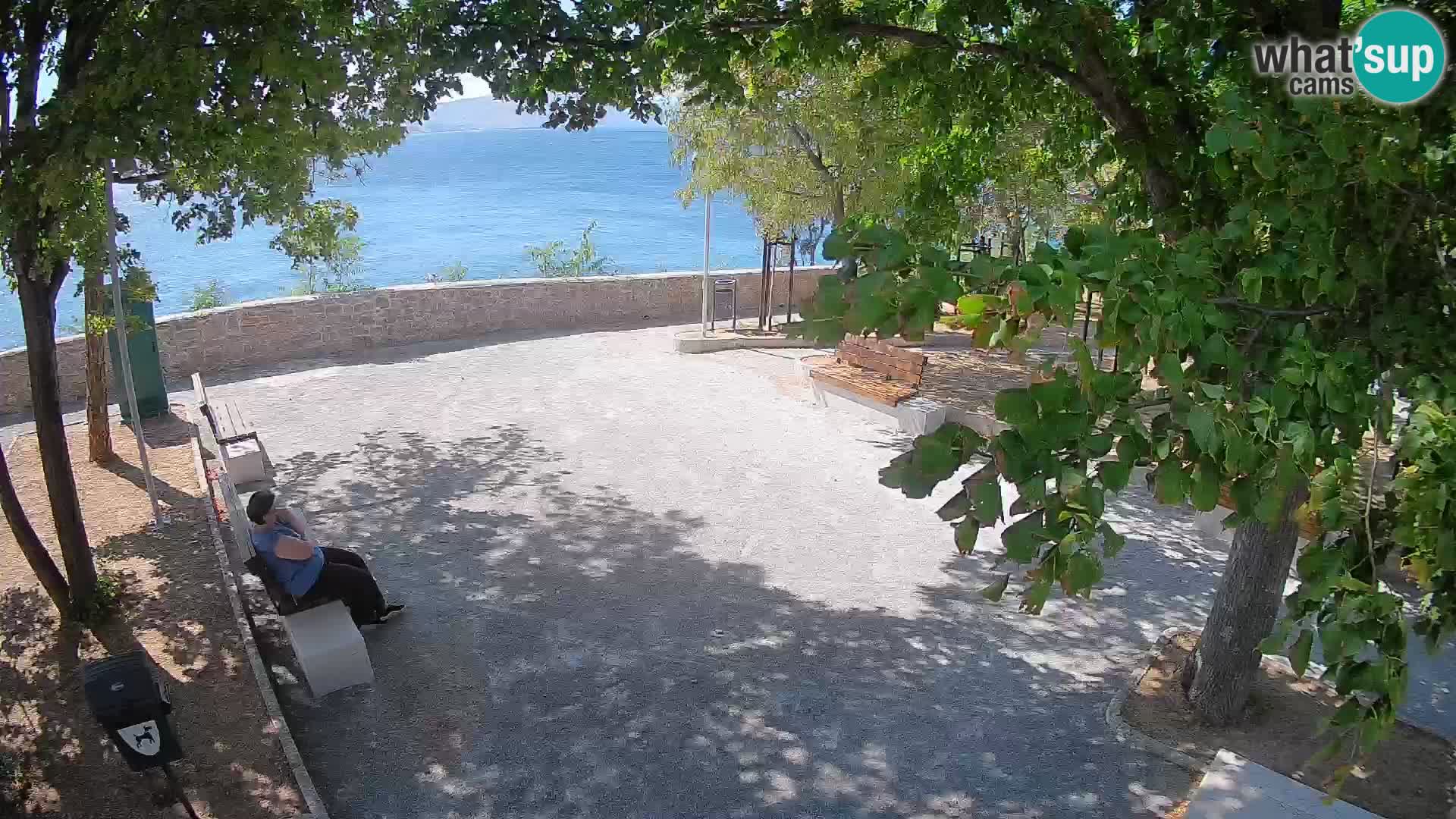 Senj Live Webcam – Schriftstellerpark und Velebit-Kanal