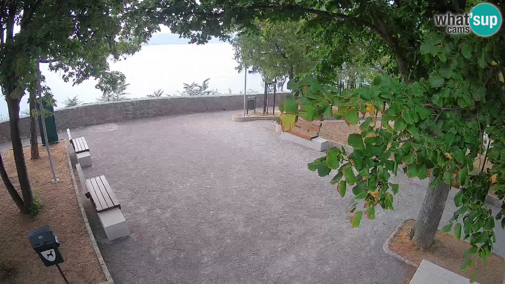 Senj Live Webcam – Schriftstellerpark und Velebit-Kanal