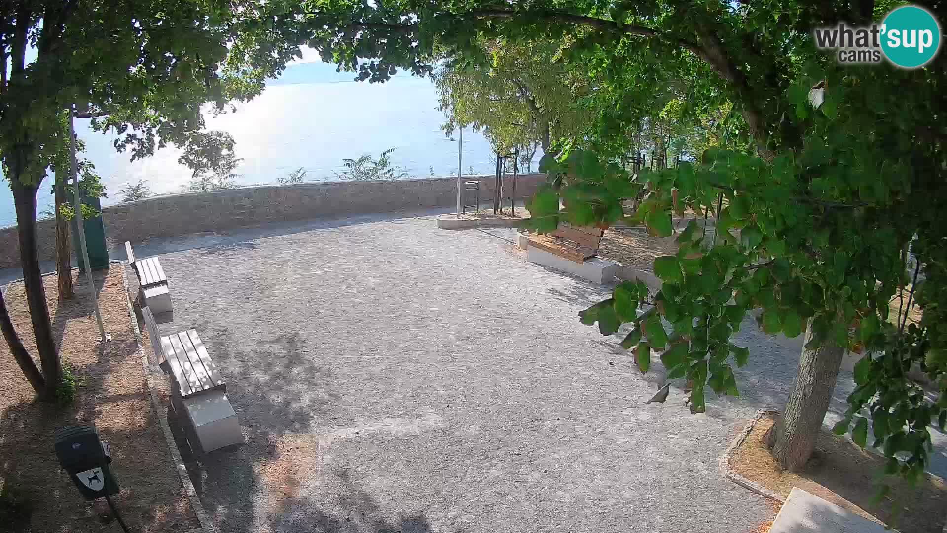 Senj Live Webcam – Schriftstellerpark und Velebit-Kanal