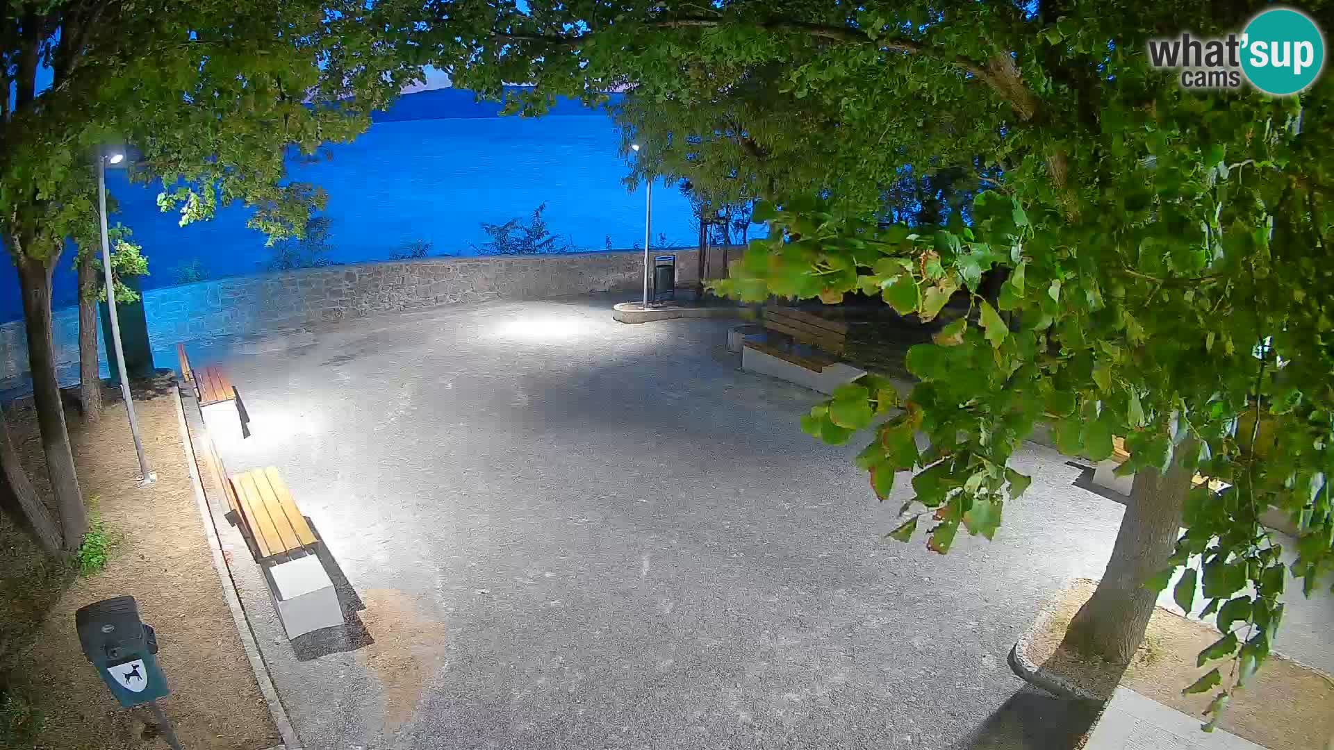 Senj Live Webcam – Schriftstellerpark und Velebit-Kanal