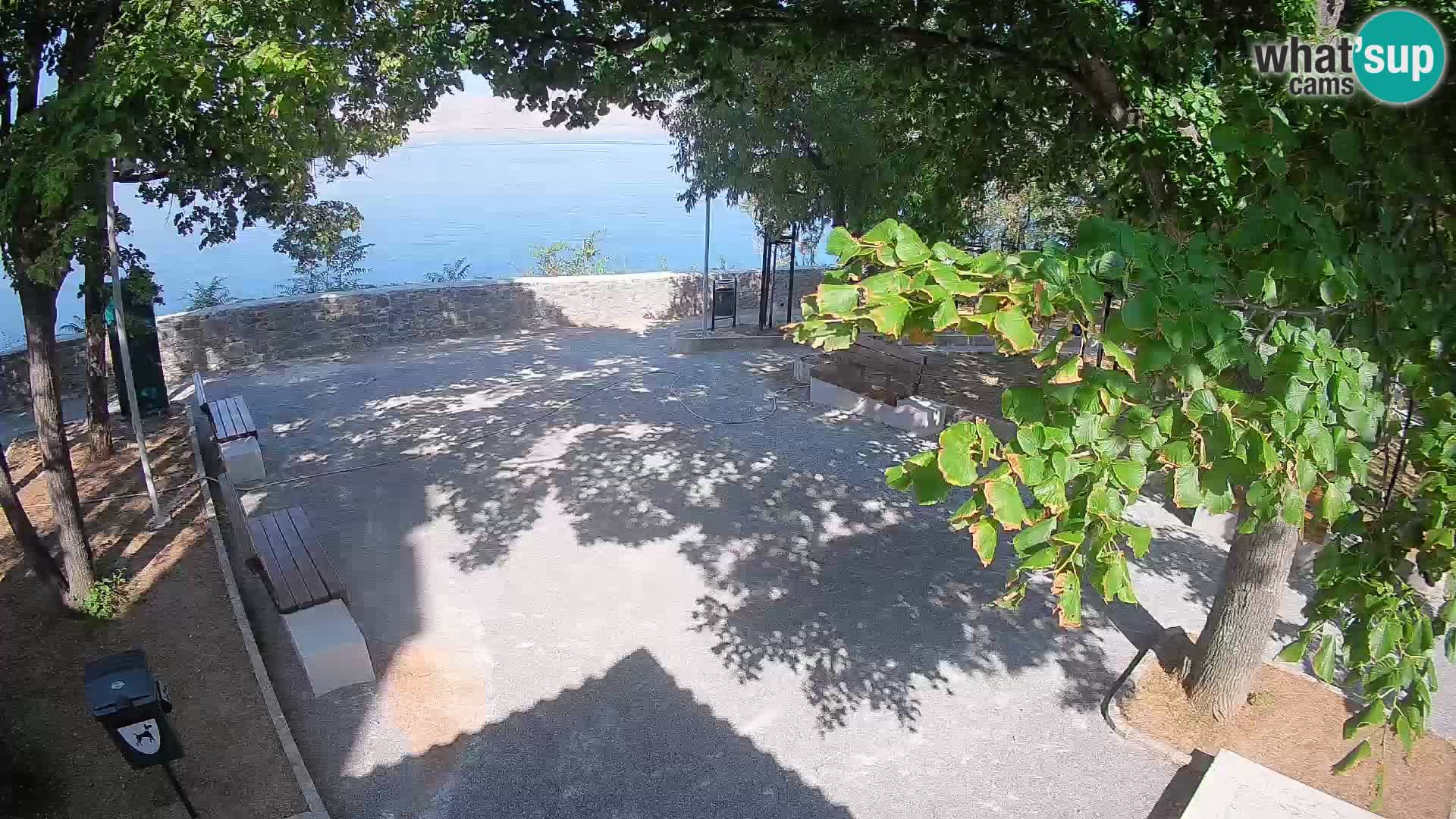 Senj Live Webcam – Schriftstellerpark und Velebit-Kanal